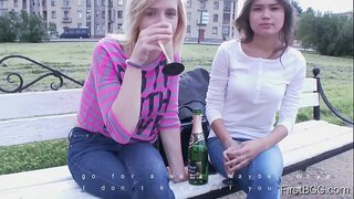 FirstBGG.com - Ҷейн Фокс ва Махатма Дона - Љинс threesome Бо Тамоми Натуральными духтарон